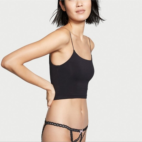 Victoria's secret crotchless lingerie set. Black and pink. 34C and Medium - Picture 7 of 10